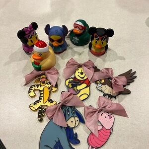 Disney Rubber Duck and Character Ornament Set - Multicolor